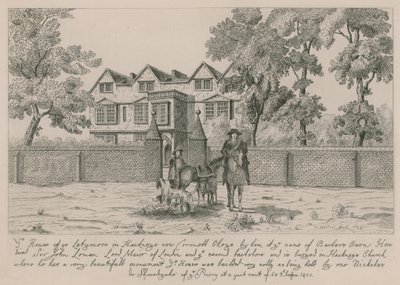 The house of the Latymere in Hackney by Wenceslaus Hollar