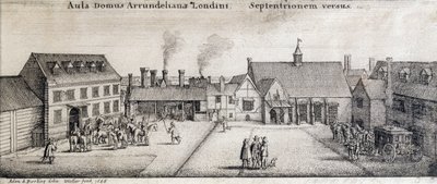 View of Arundel House, Strand, London, engraved by Adam Bierling, 1646 by Wenceslaus Hollar
