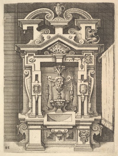 Design for a Lavabo, Plate 85 from Dietterlin