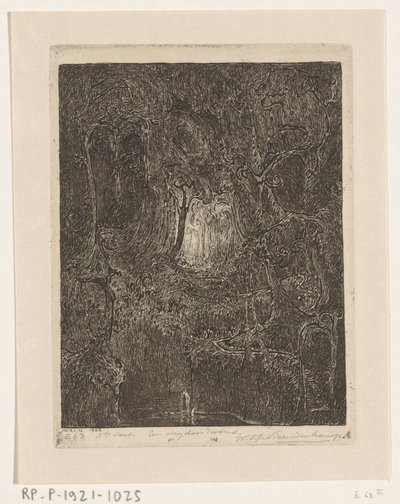 Jungle in Java (A road through the forest) by Wijnand Otto Jan Nieuwenkamp (signed by artist)
