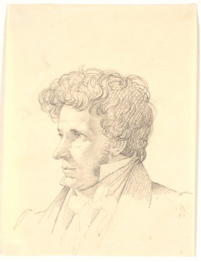 Male Portrait. Profile to the Left by Wilhelm Bendz