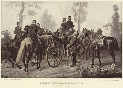 Meeting of Prince Bismarck and Napoleon III by Wilhelm Camphausen