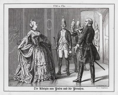 The Queen of Poland and the Prussians by Wilhelm Camphausen