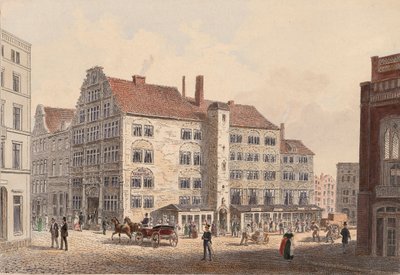 Hamburg 1845 Kaiserhof Hotel - Side View by WIlhelm Heuer