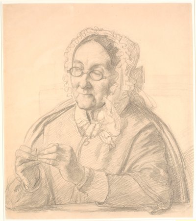 Old Woman Threading a Needle by Wilhelm Marstrand