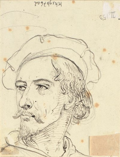 Head of a Man in a Beret by Wilhelm Marstrand