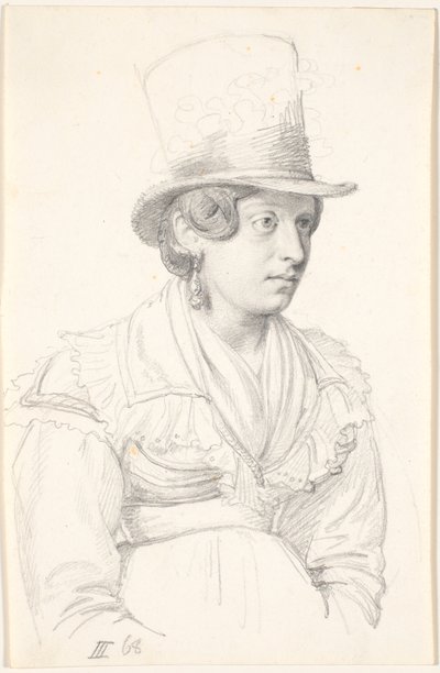 Italian Woman with High Hat by Wilhelm Marstrand