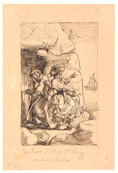 Per Paars Book 1, Song 1. Envy at Aeolus by Wilhelm Marstrand