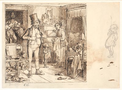 The Shoemaker Family Prepares for the Sunday Picnic by Wilhelm Marstrand