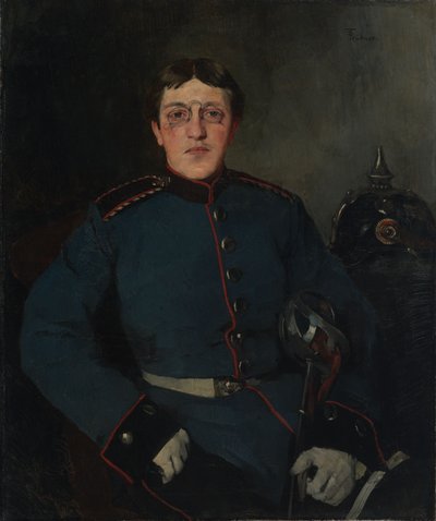 Portrait of the One-Year Dragoon Volunteer Max Höpfner by Wilhelm Trübner