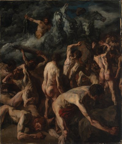 Battle of the Titans by Wilhelm Trübner