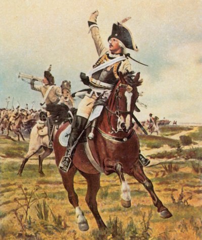 General Seydlitz gives the signal to attack at Rossbach, 5 November 1757 by Wilhelm Werner Schuch