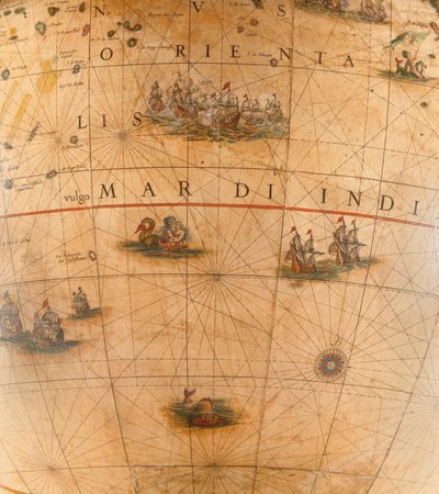 Large Pair of Library Globes, the Terrestrial 1645/48, the Celestial After c.1630 by Willem Blaeu