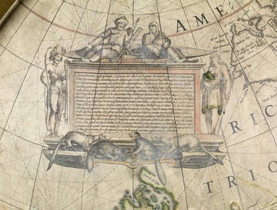 Terrestrial floor globe, (detail) by Willem Blaeu