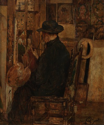 The Studio of Willem Linnig I, Father of the Painter by Willem II Linnig