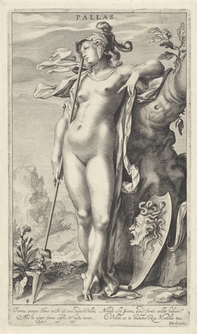 Minerva by a Tree by Willem Isaacsz. van Swanenburg