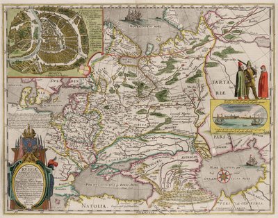 Map of Russia and Moscow From: Theatrum Orbis Terrarum..., 1645 by Willem Janszoon Blaeu