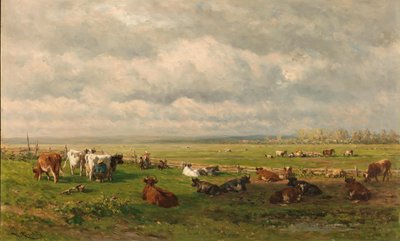 Meadow Landscape with Cattle by Willem Roelofs (I)