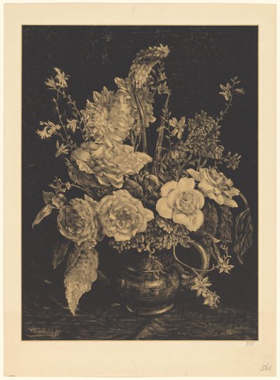 Flowers in a Vase by Willem Roelofs (II) (signed by artist)