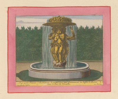 Fountain with a Statue of Three Musicians Holding a Bowl Above Their Heads by Willem Swidde