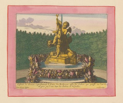 Fountain with a Putto as Personification of Wealth Seated on Cerberus by Willem Swidde