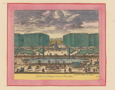 Avenue of the Golden Fountains in the Gardens of Versailles by Willem Swidde