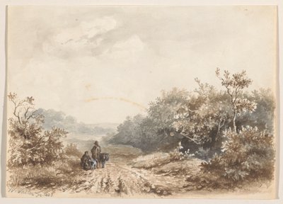 Landscape with a Family, a Sheep, and a Dog by Willem Valter Pzn