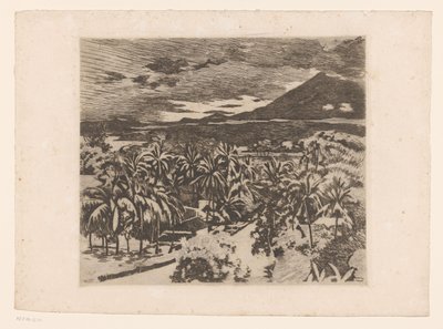 View of a Landscape with Coconut Trees in Buitenzorg by Willem Arnoldus Witsen