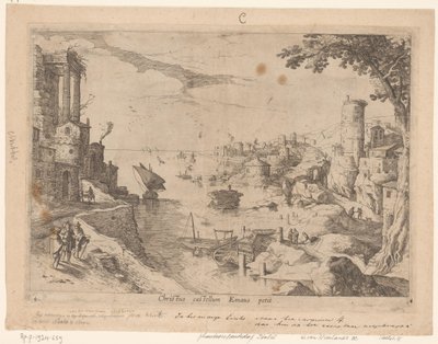 Landscape with the Disciples of Emmaus (Italian Landscapes with Biblical Scenes) by Willem van Nieulandt