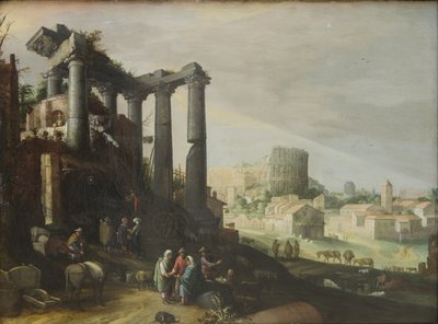 Landscape with a View of Campo Vaccino in Rome by Willem van Nieulandt d.Y.