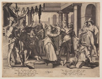 Judgment of Solomon, plate 2 from Thrones of Justice by Willem van Swanenburgh