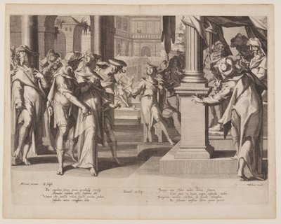 Susanna Before Daniel, plate 3 from Thrones of Justice by Willem van Swanenburgh