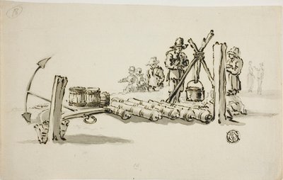 Men with Cannons, Kegs of Powder and an Anchor by Willem van de Velde I