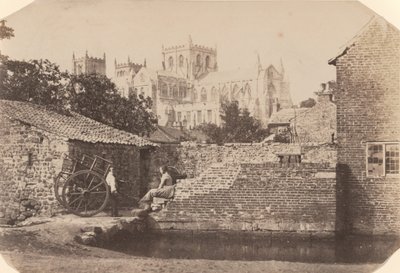 Ripon Cathedral from the Southeast, Adjacent to the River Skell by William A. Pumphrey