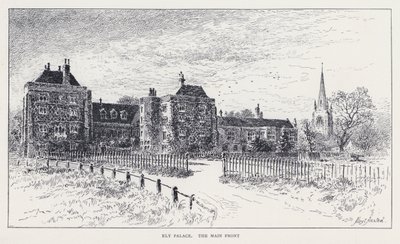 Ely Palace, The Main Front by William Alexander Ansted