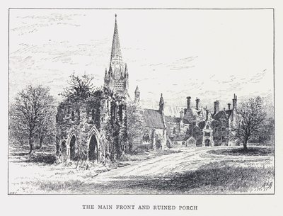 The Main Front and Ruined Porch by William Alexander Ansted