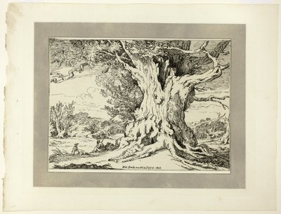 Resting, Men and Dogs Under a Big Tree by William Alfred Delamotte