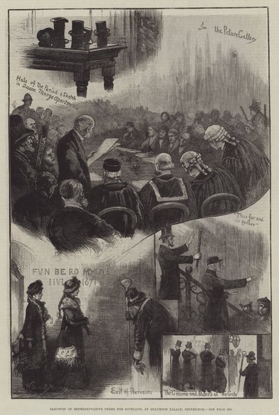 Election of Representative Peers for Scotland, at Holyrood Palace, Edinburgh by William Bazett Murray