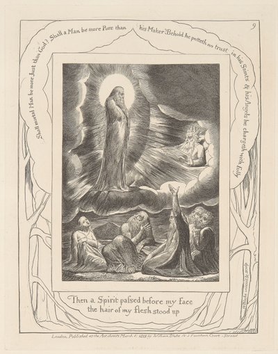 Book of Job, Plate 9, The Vision of Eliphaz by William Blake
