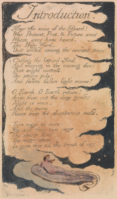 Songs of Innocence and of Experience, Plate 34, "Introduction" (Bentley 30) by William Blake