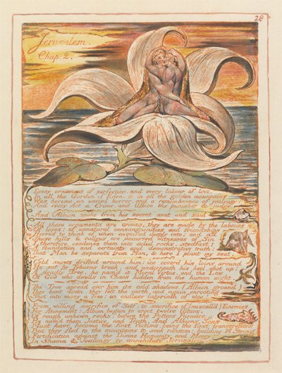 Jerusalem, Chapter 2. Every Ornament of Perfection (Plate 28) by William Blake