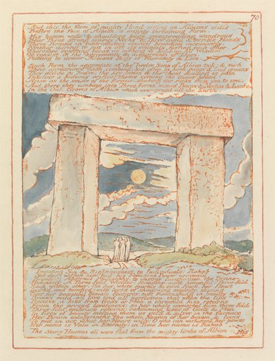 Jerusalem, Plate 70, And this the form of mighty Hand by William Blake