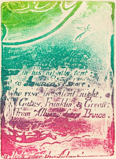Restrike from Fragment of Cancelled Plate for A Prophecy by William Blake