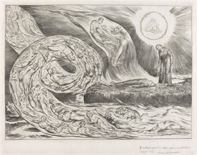 The Circle of the Lustful; Paolo and Francesca by William Blake