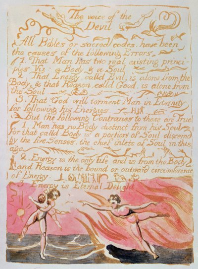 English: The Marriage of Heaven and Hell copy H 1790 Fitzwilliam Museum  object 3 . 1790. William Blake (1757–1827) Alternative names W. Blake;  Uil'iam Bleik Description British painter, poet, writer, theologian