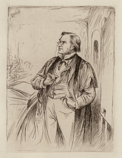 Simon Somerville Laurie, Professor of the Theory, History, and Practice of Education (engraving) by William Brassey (after) Hole