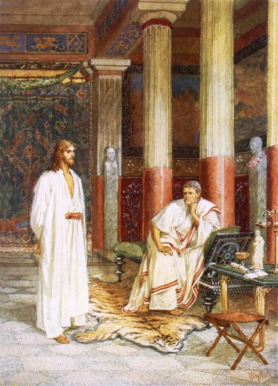 Jesus Being Interviewed Privately by Pontius Pilate by William Brassey Hole