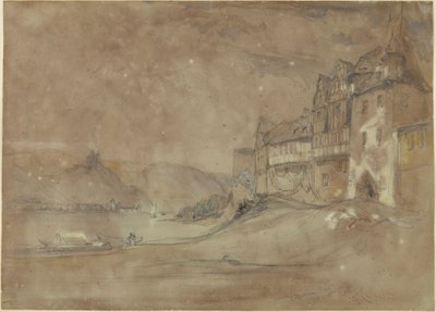 Marksburg Castle, Rhens by William Callow