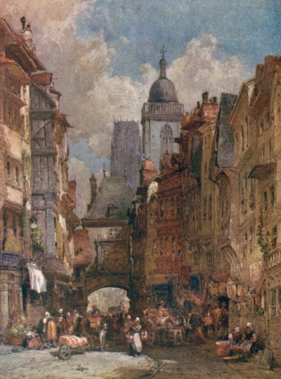 Rue de la Grosse Horloge, Rouen by William Callow