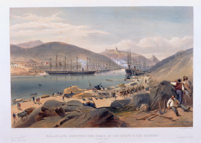 Balaklava Showing the State of the Quays and the Shipping in May 1855 by William Crimea Simpson